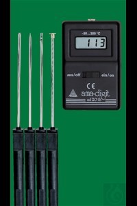 Bild von Einstechfühler Pt100 Klasse A, aus Edelstahl, 105x3,0mm, PVC-Kabel ca. 1m, für